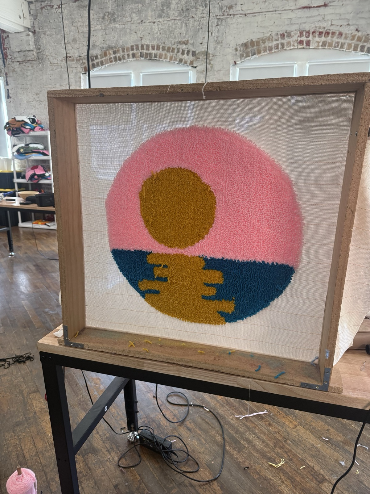 Custom sunset landscape rug